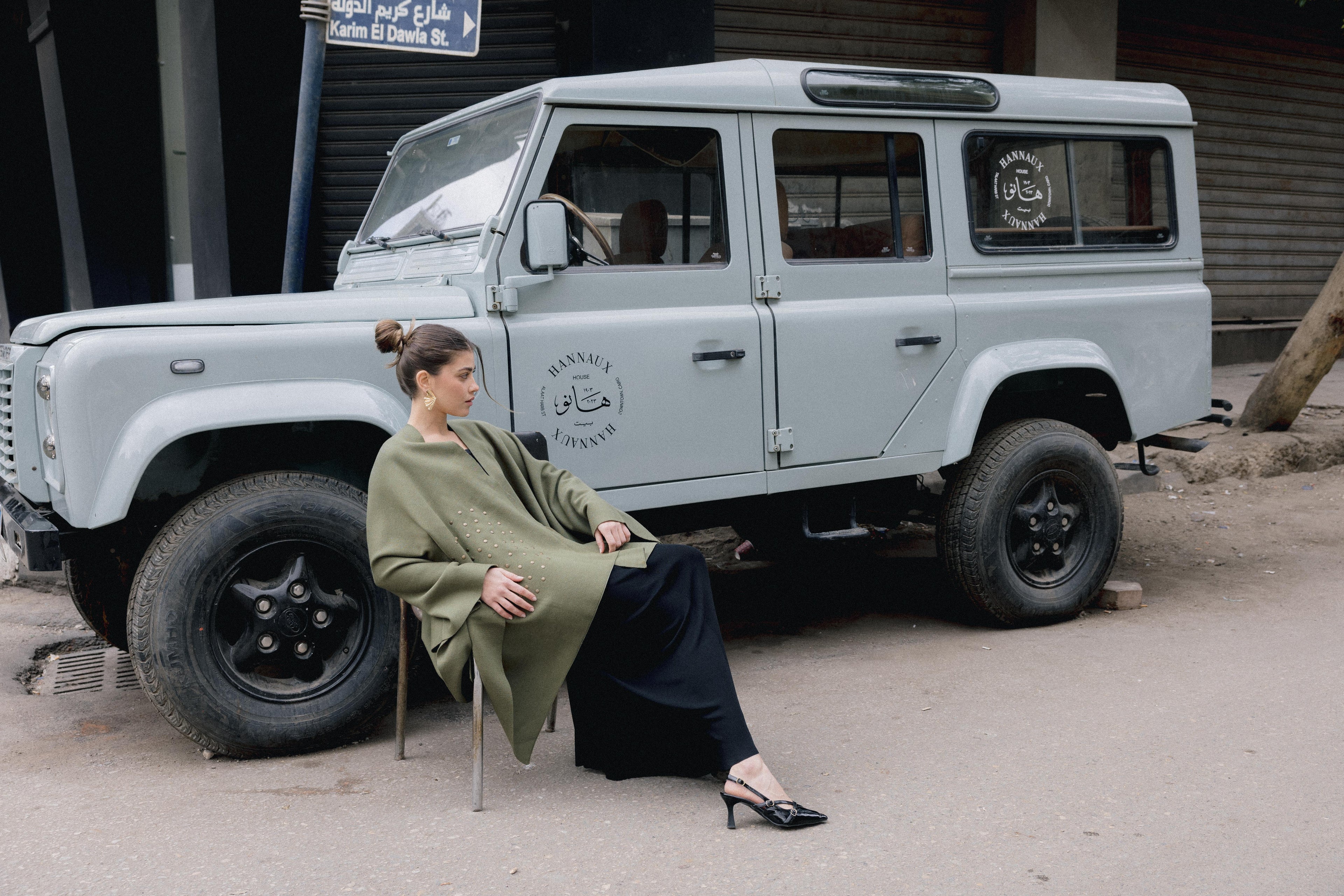 Luna Poncho - Olive