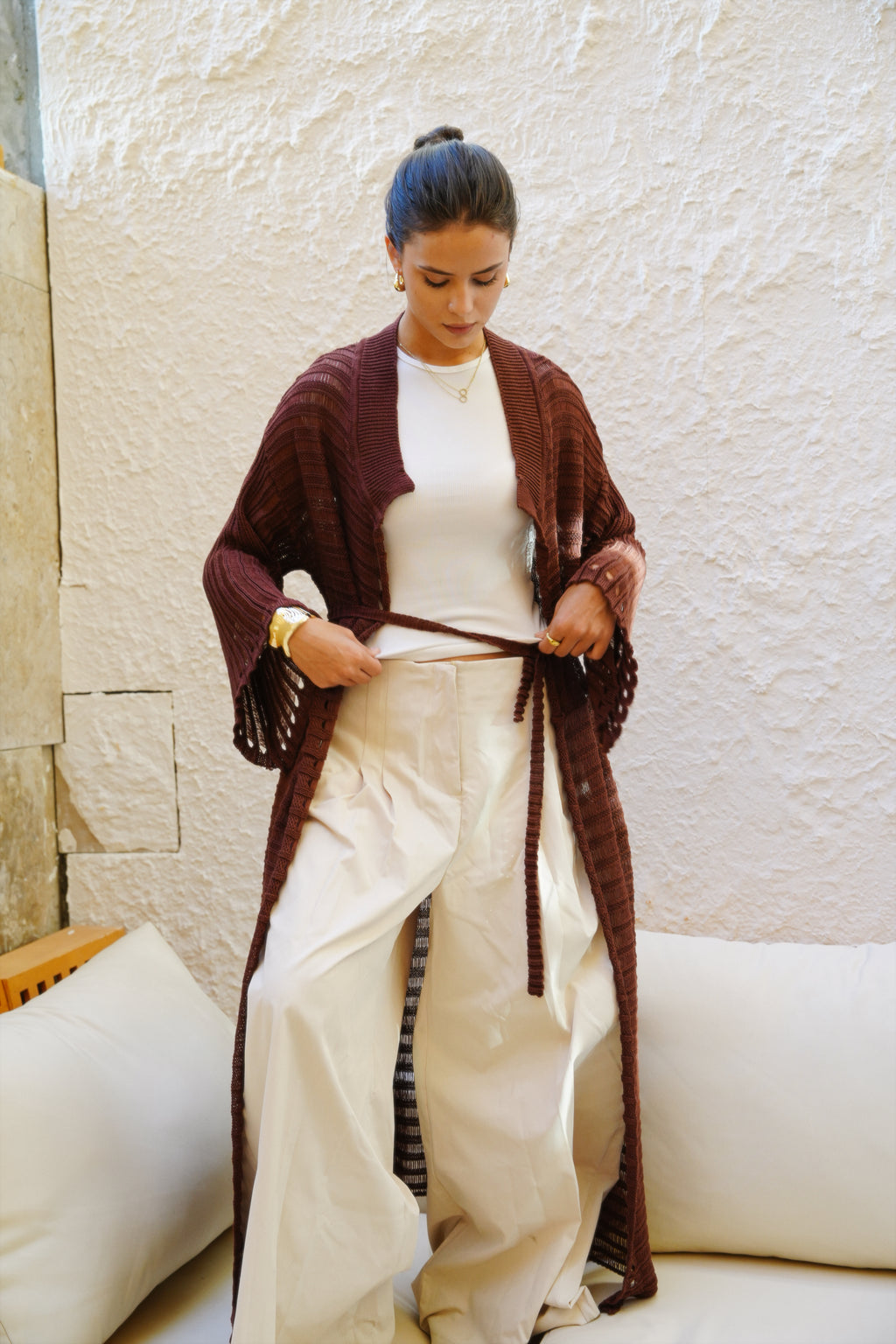 Seaside Cardigan - Clay Brown