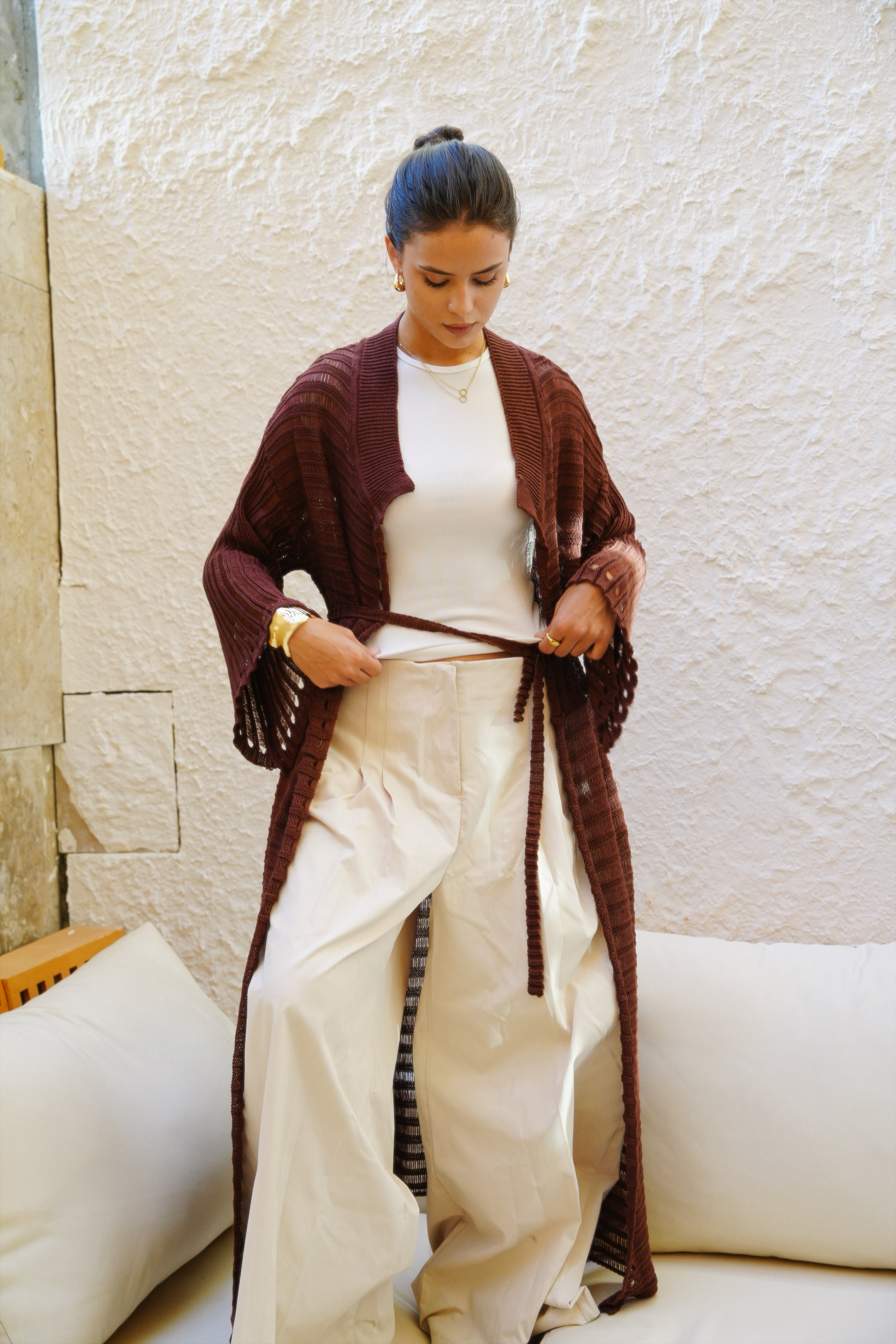 Seaside Cardigan - Clay Brown