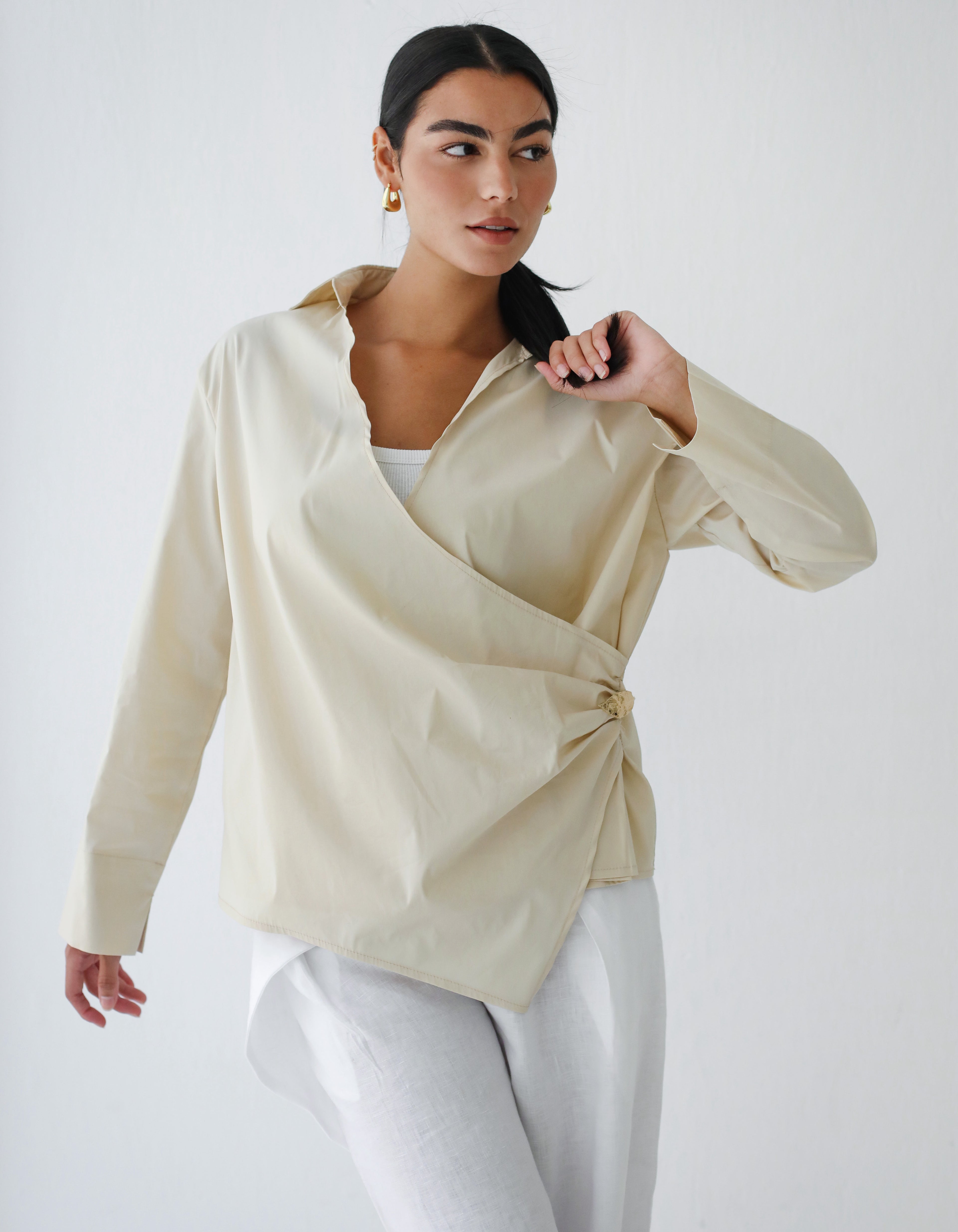 Feuille d’Or Top - Warm Ivory (without metal accessory)