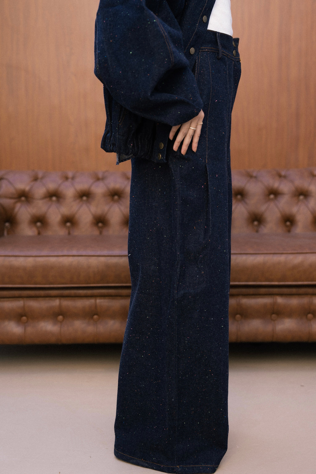 The Speckled Denim Pants