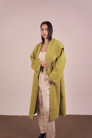 Eliana Fur Coat - Lime