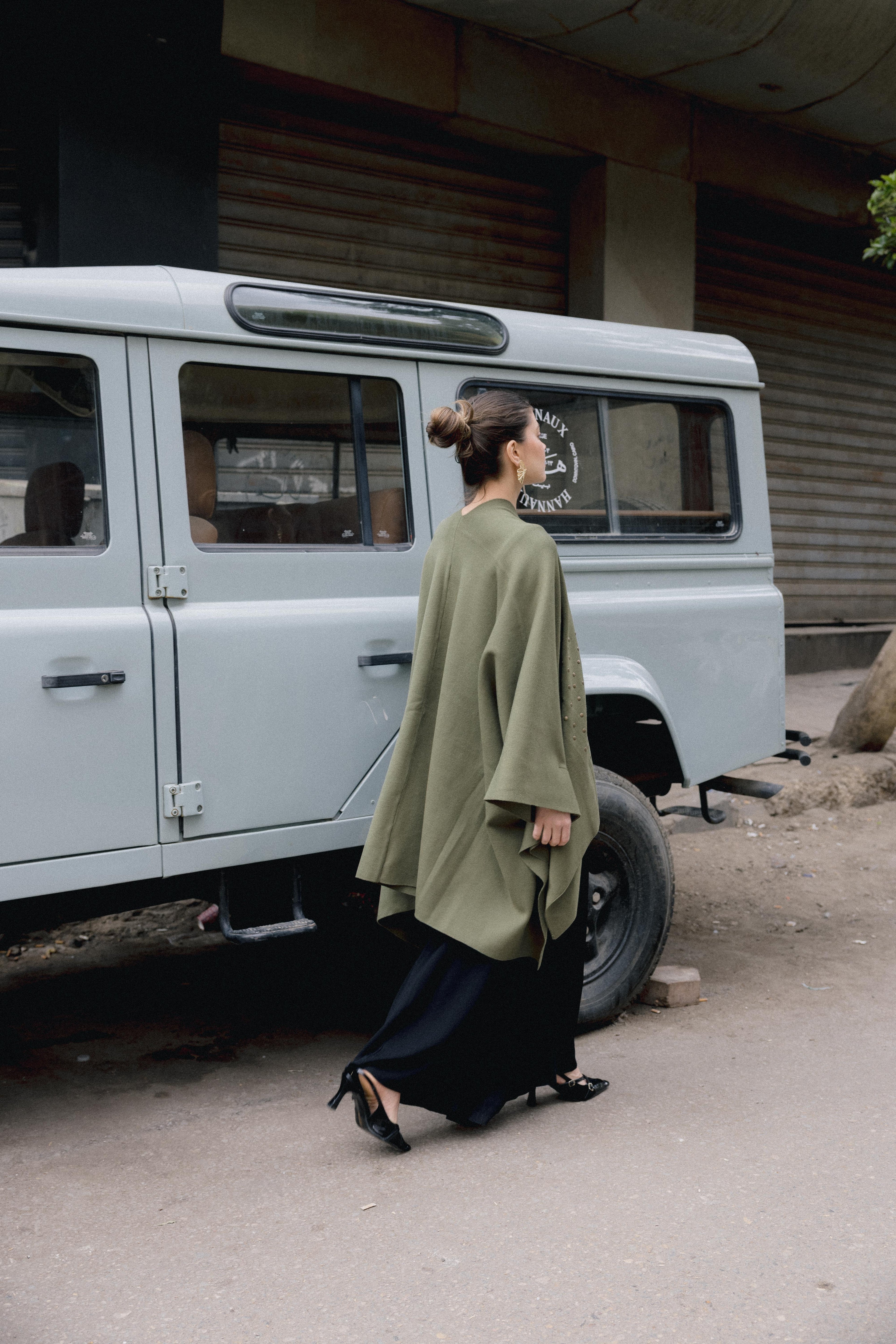 Luna Poncho - Olive