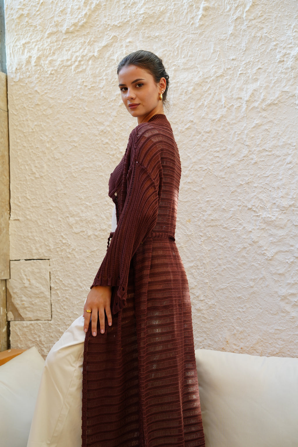 Seaside Cardigan - Clay Brown