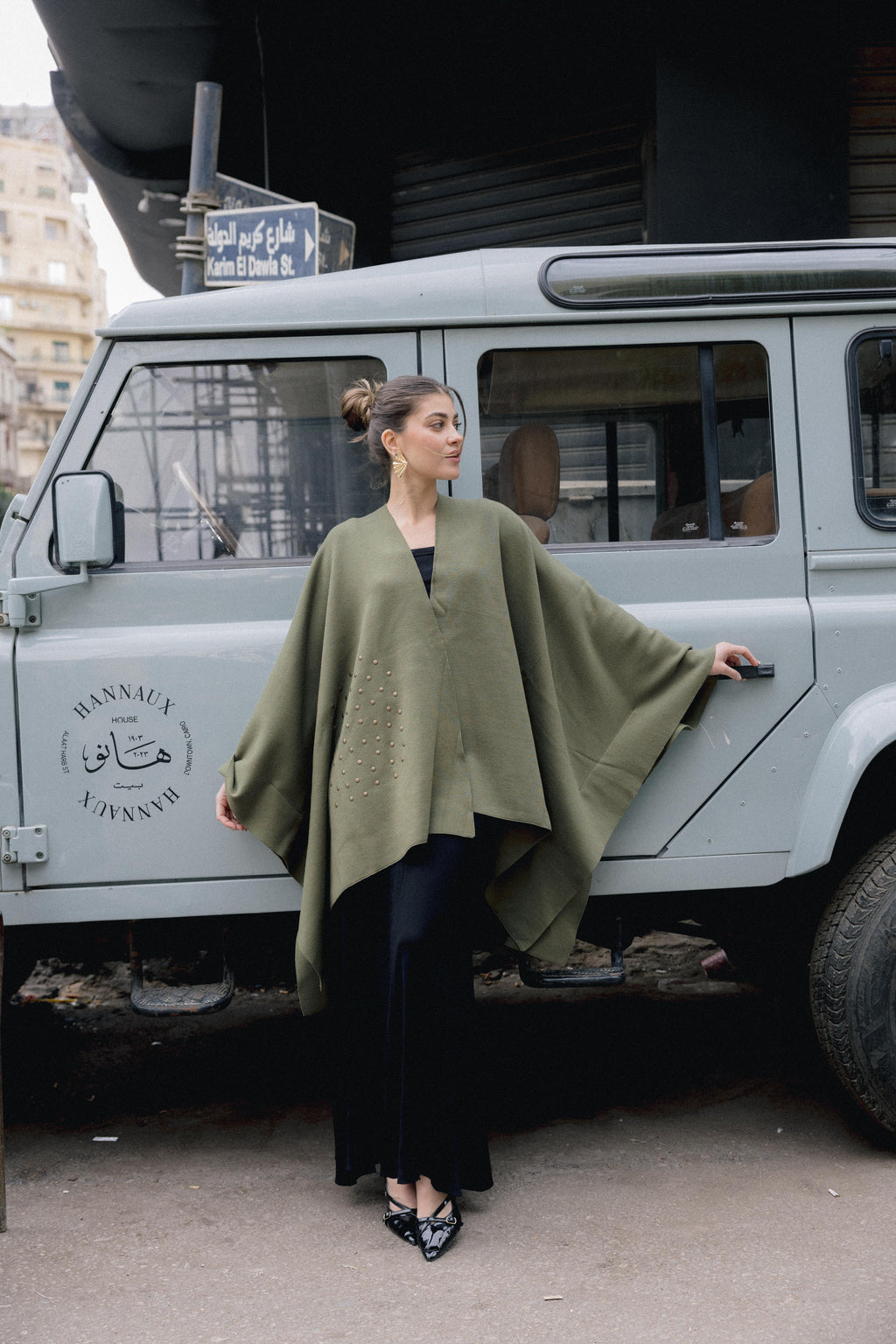 Luna Poncho - Olive