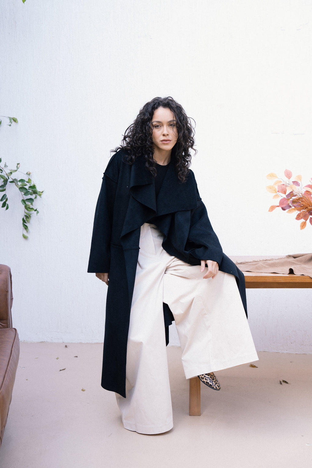 Amèlie Wool Coat - Black