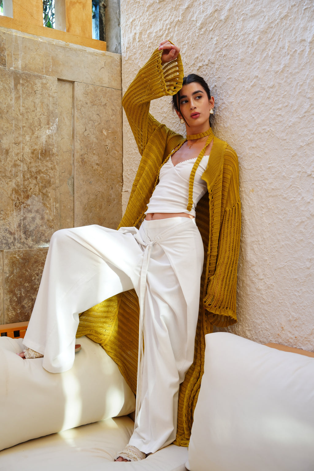 Seaside Cardigan - Ochre