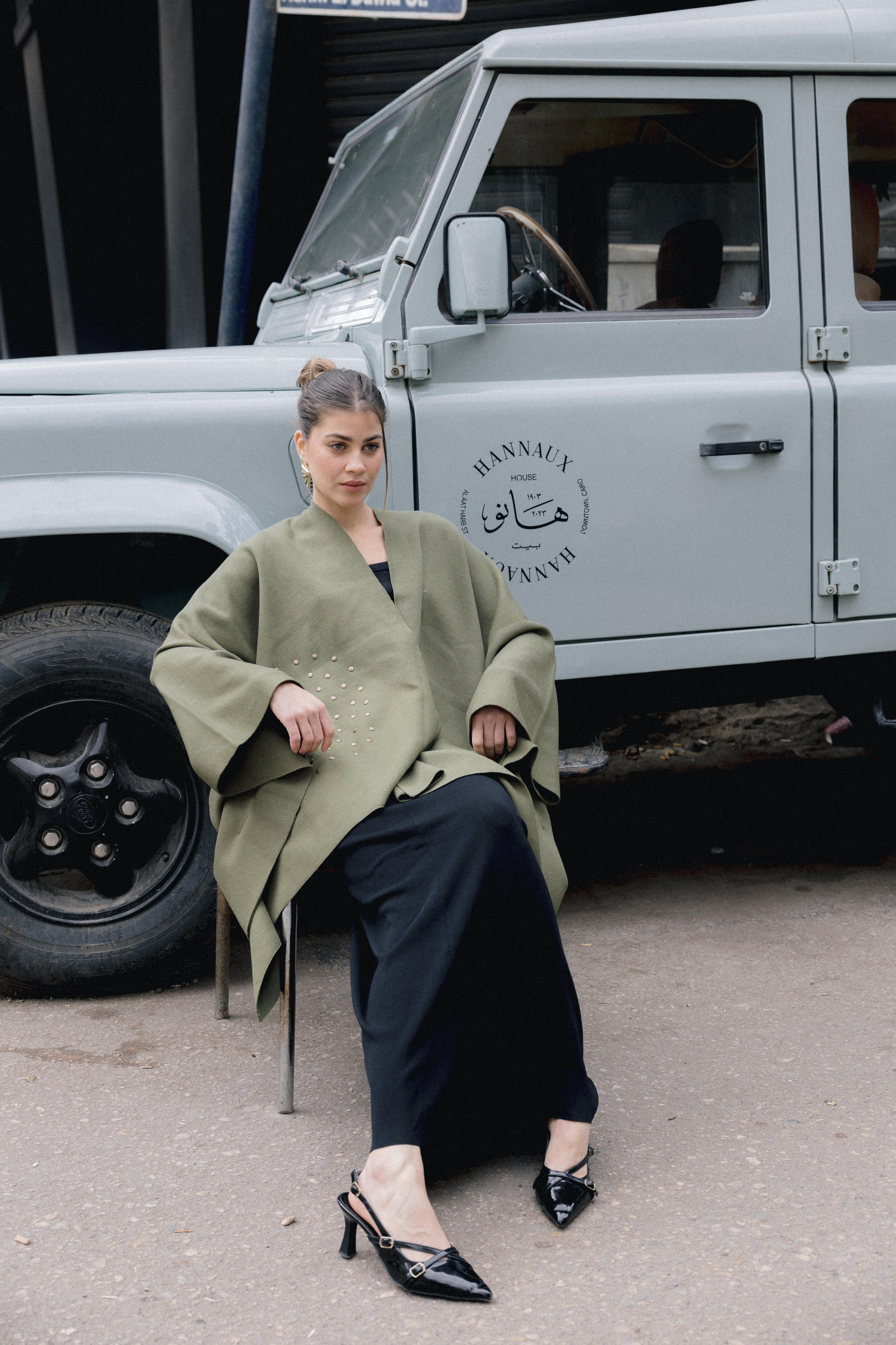 Luna Poncho - Olive