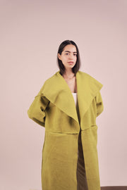 Eliana Fur Coat - Lime