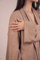 Knit Cardigan- Cafe