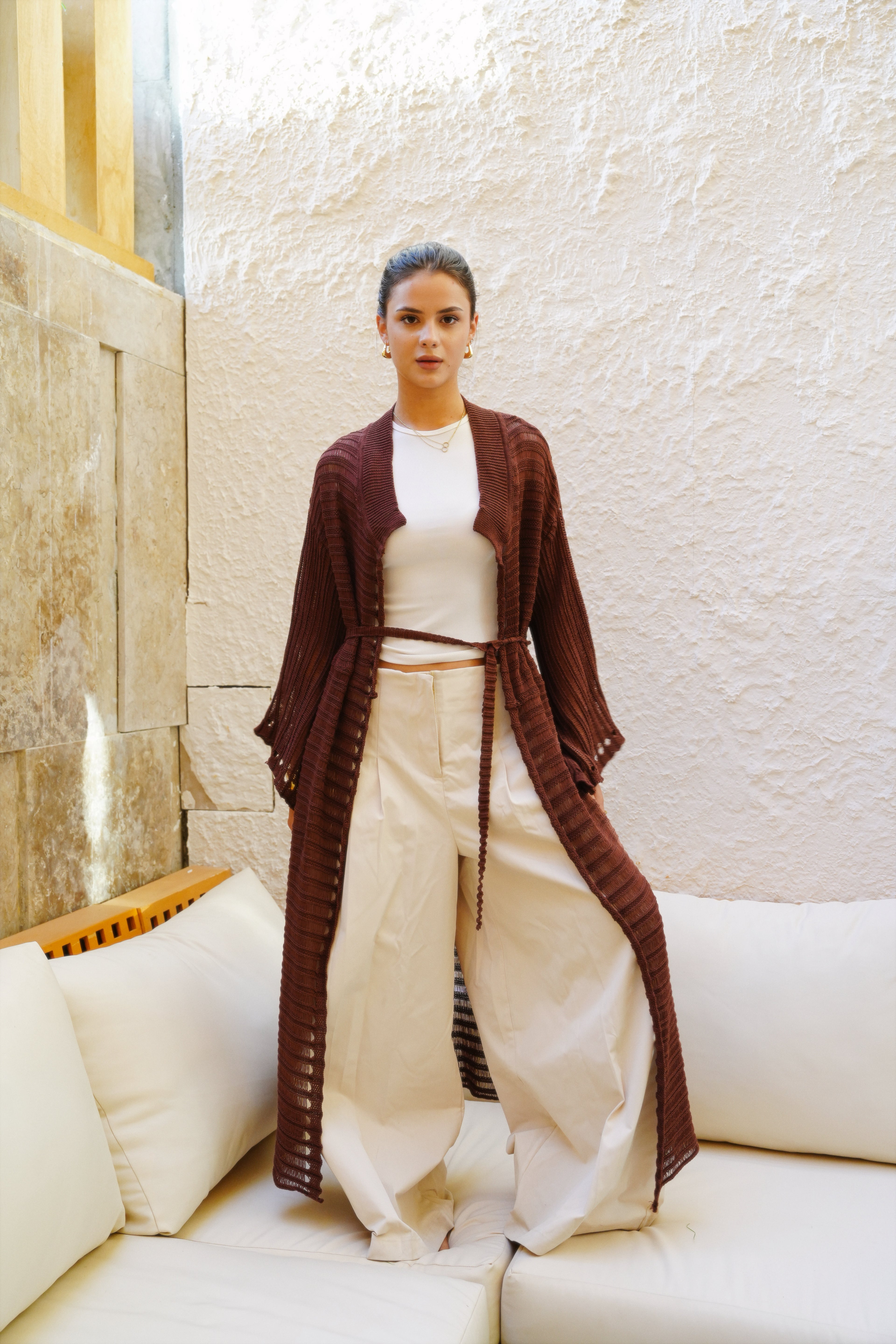 Seaside Cardigan - Clay Brown