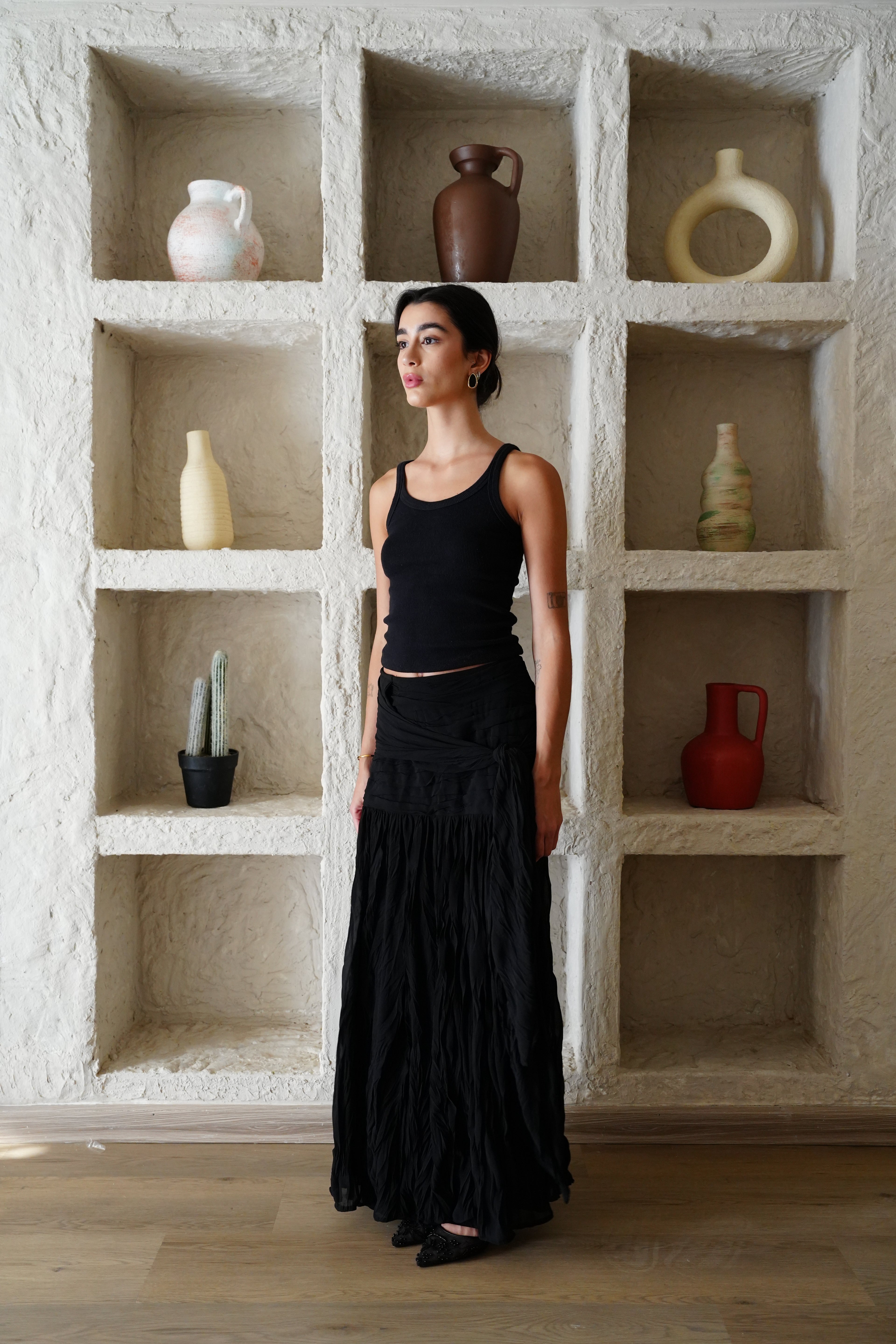 The Drape Skirt - Black