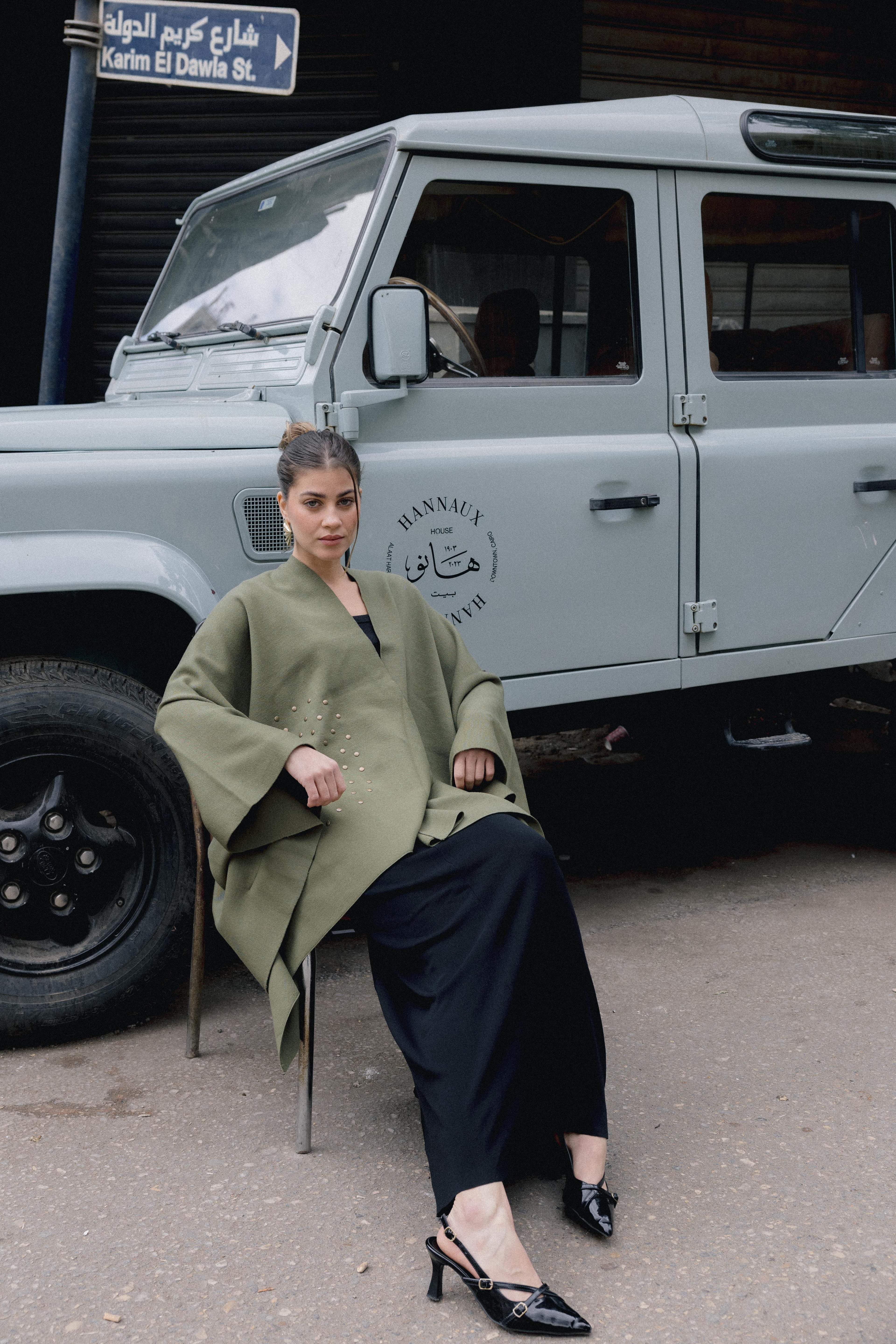 Luna Poncho - Olive