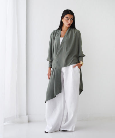 Asymmetrical Top- Light Sage