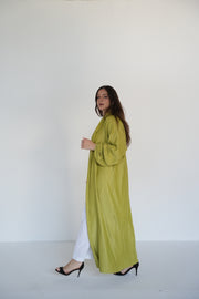 Pleats Bloom Kimono - Lime