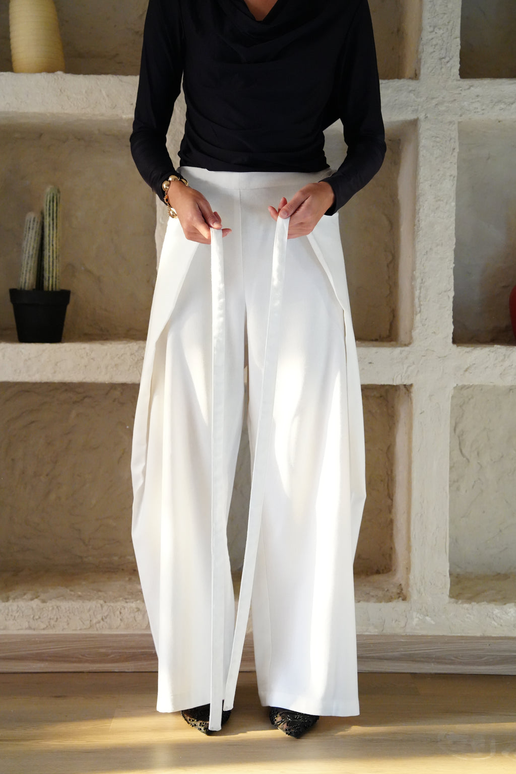 Tie-Up Pants - Off White