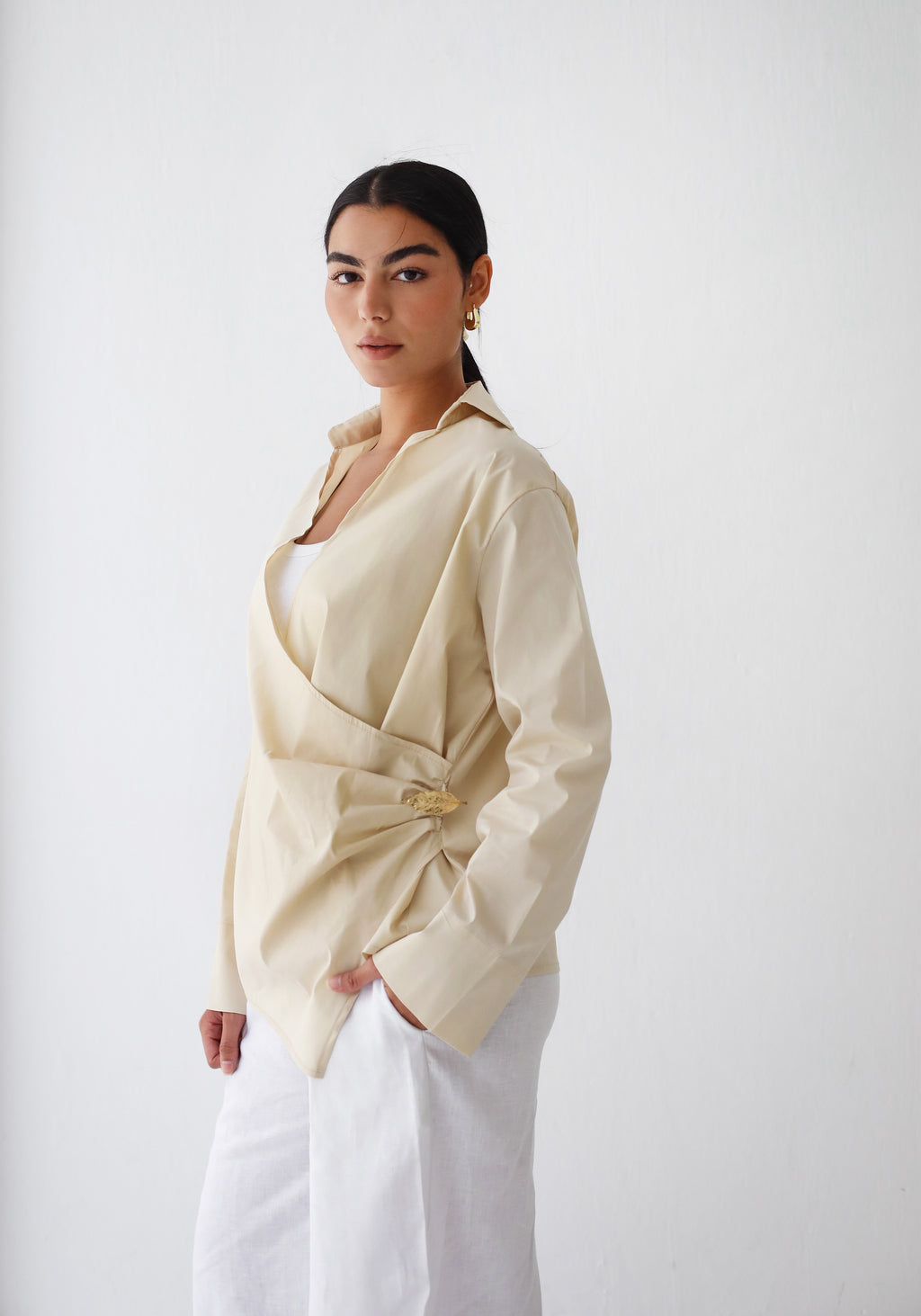 Feuille d’Or Top - Warm Ivory (without metal accessory)