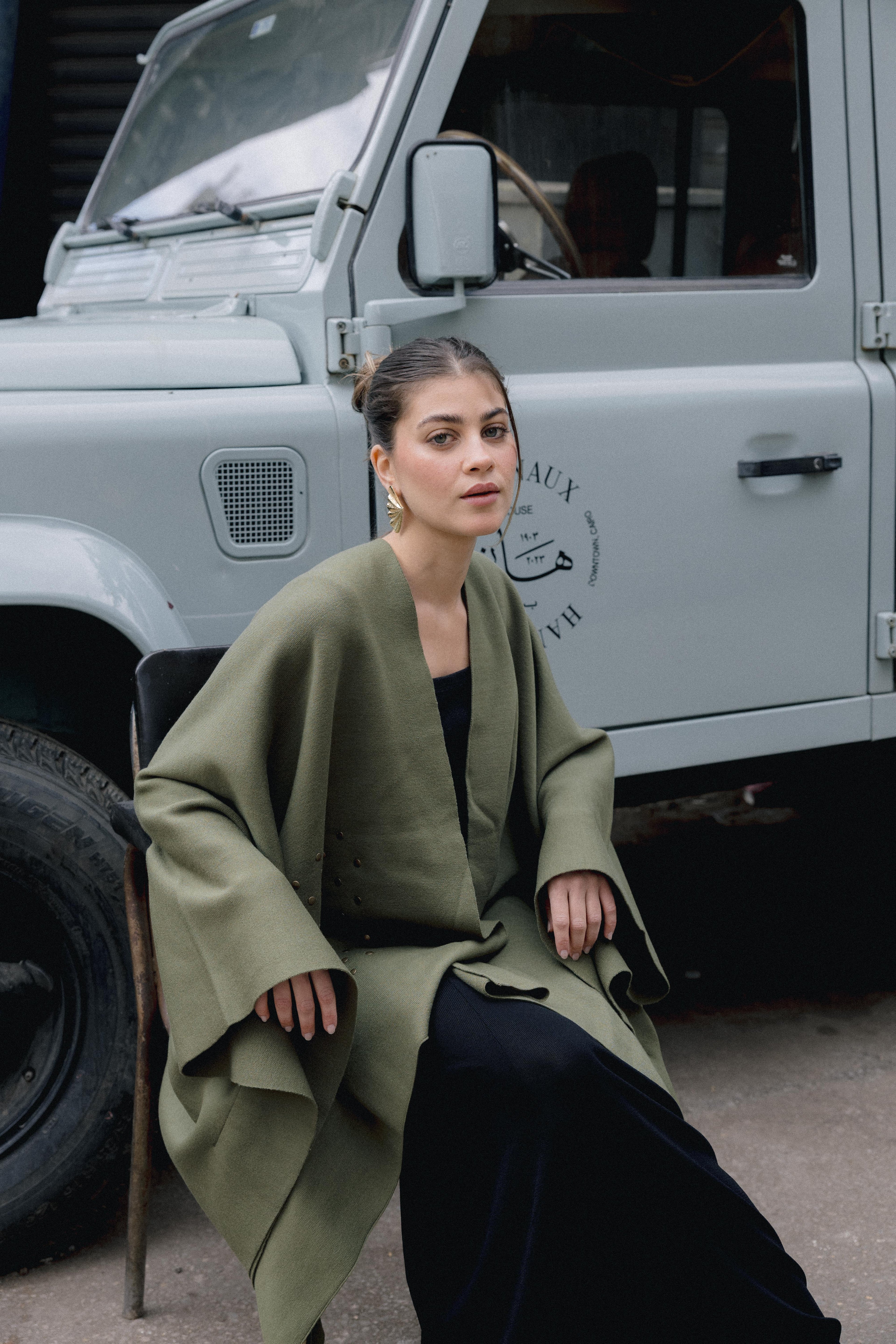 Luna Poncho - Olive