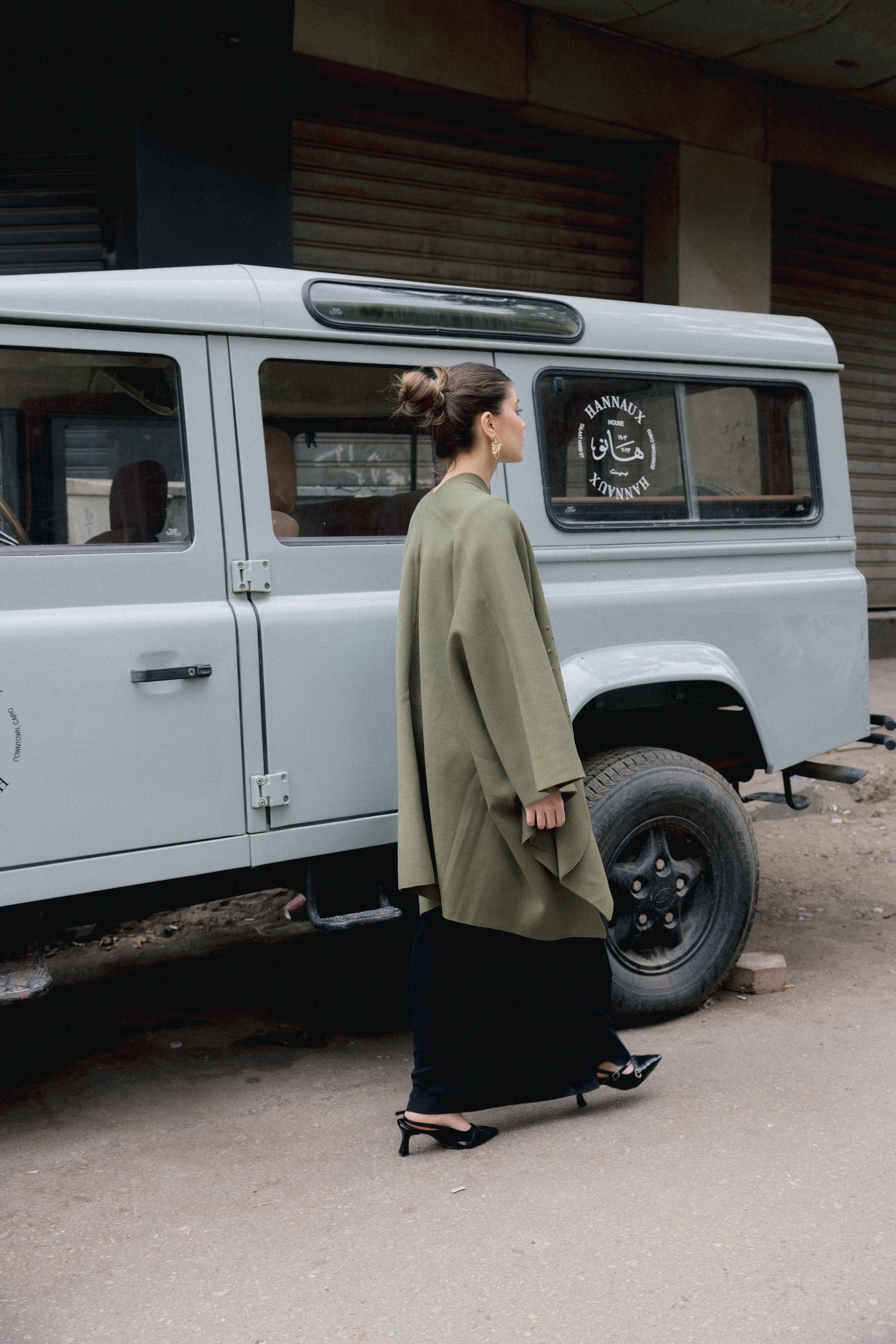 Luna Poncho - Olive