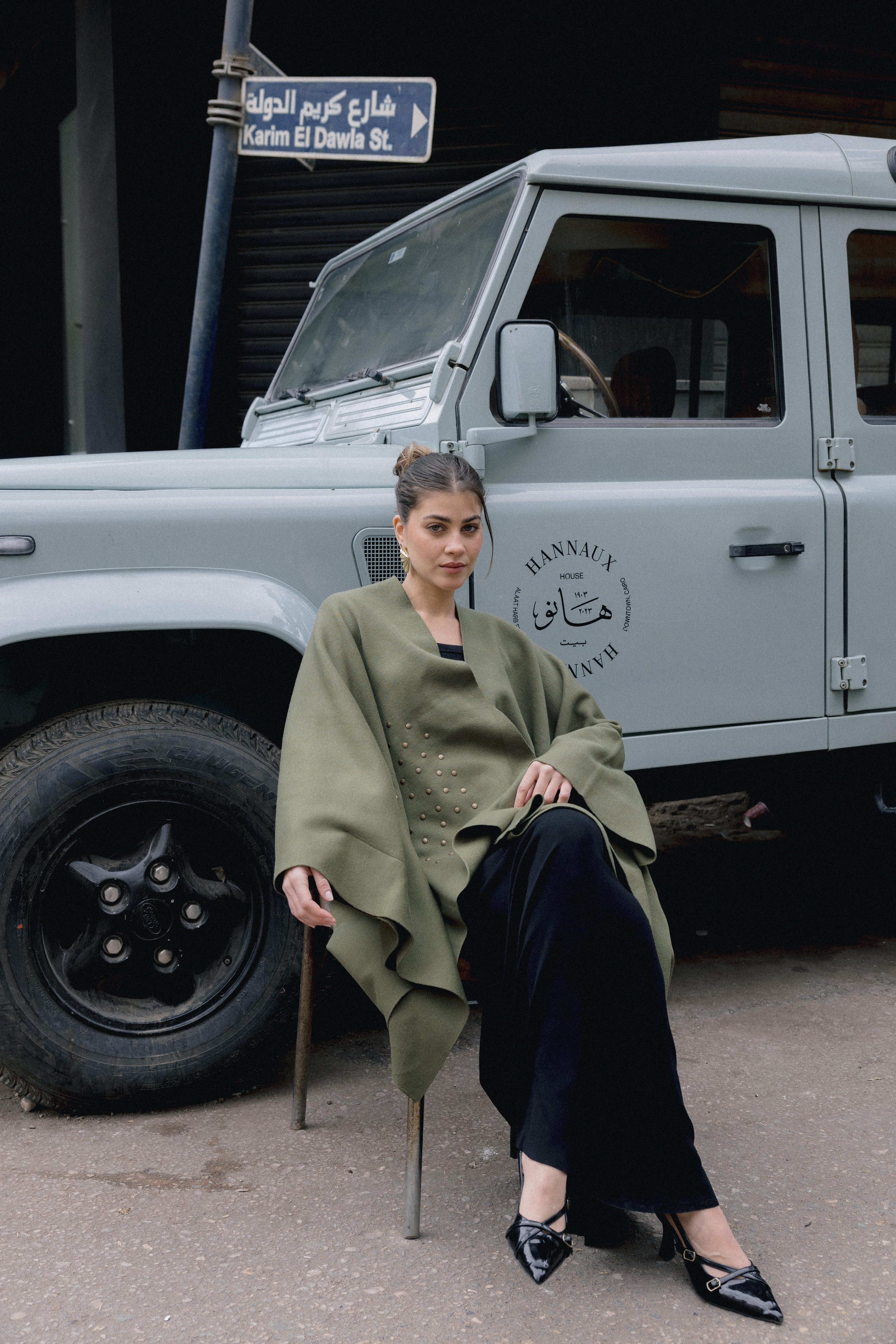 Luna Poncho - Olive