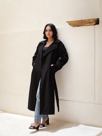 Tattered Trench - Black