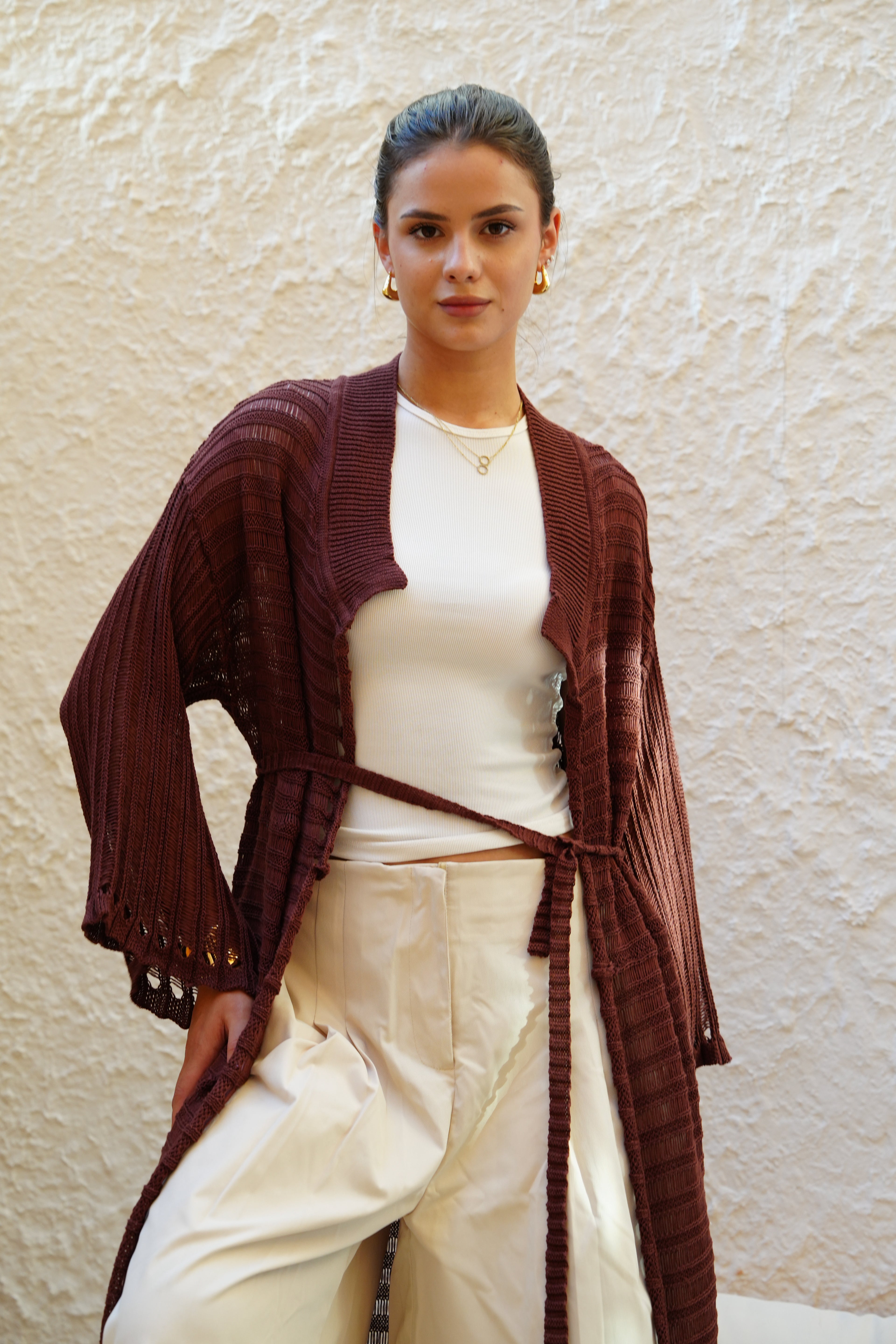 Seaside Cardigan - Clay Brown