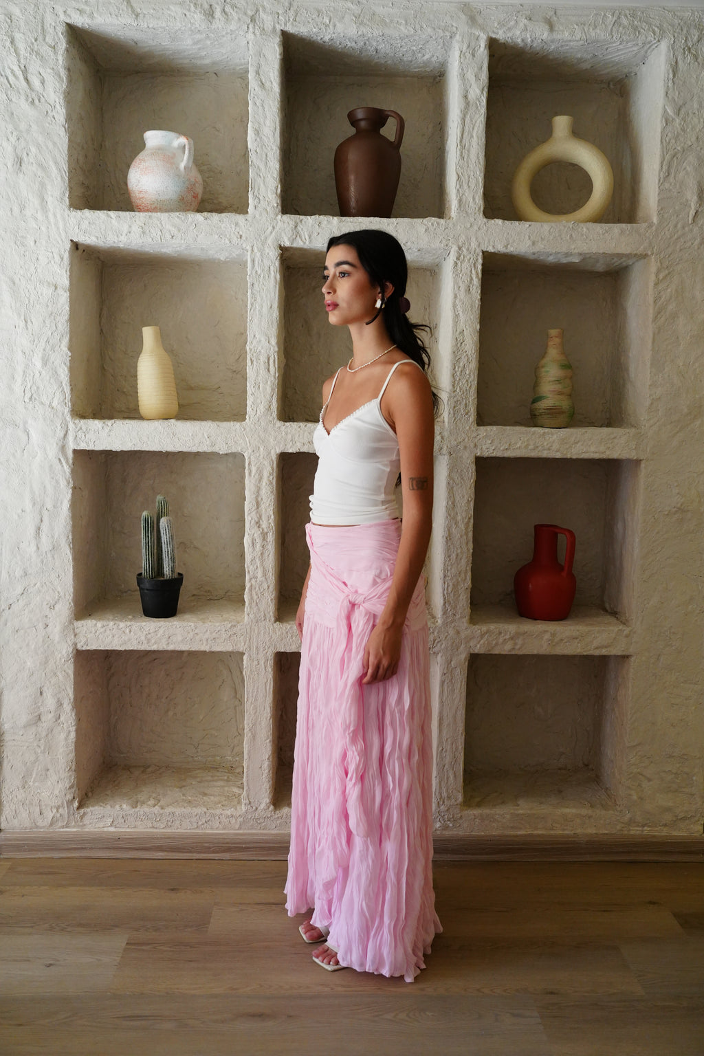 The Drape Skirt - Baby Pink