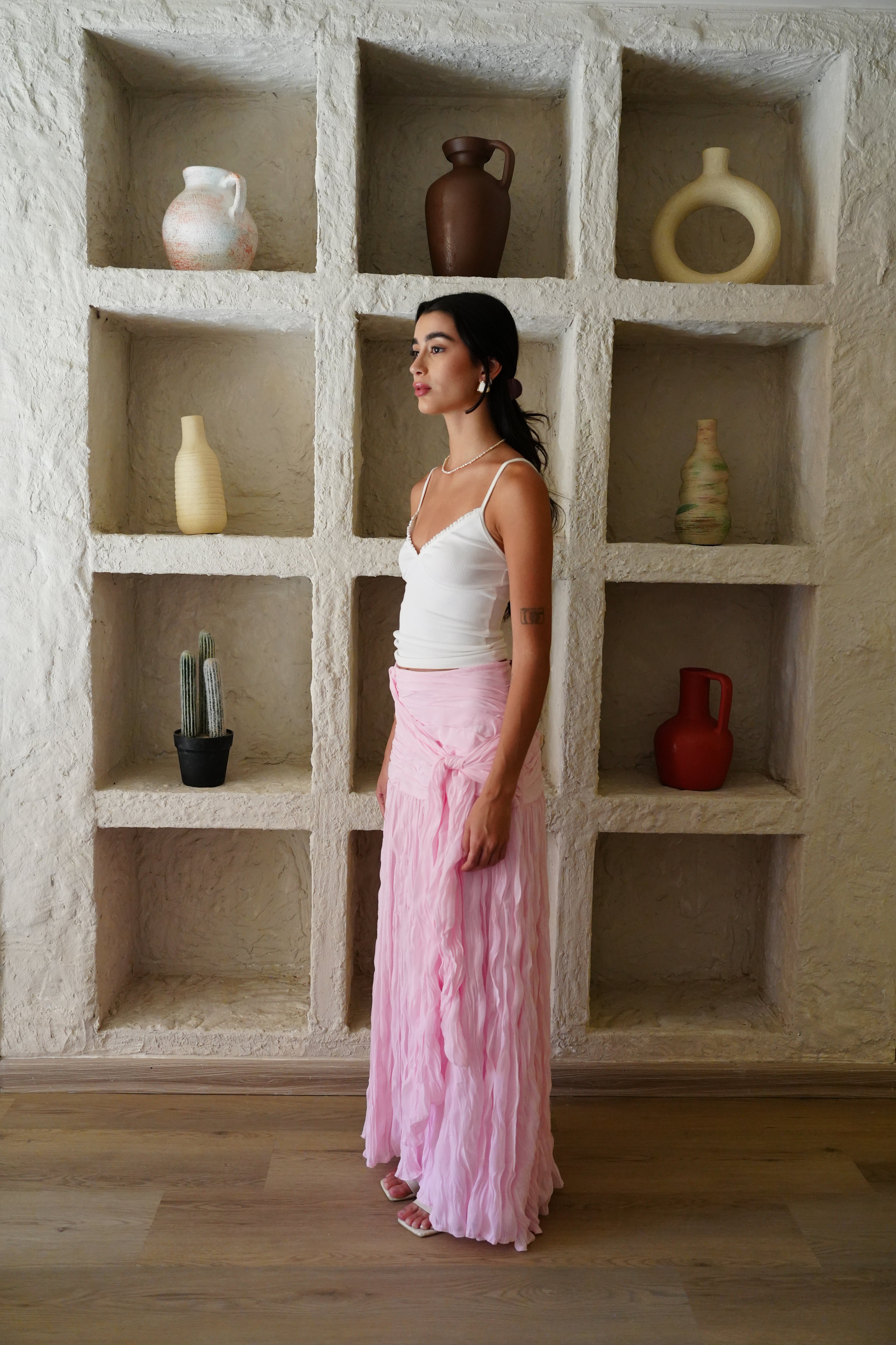 The Drape Skirt - Baby Pink