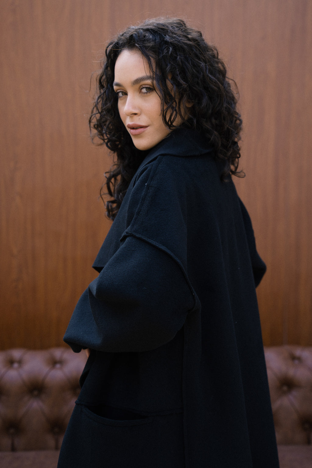Amèlie Wool Coat - Black