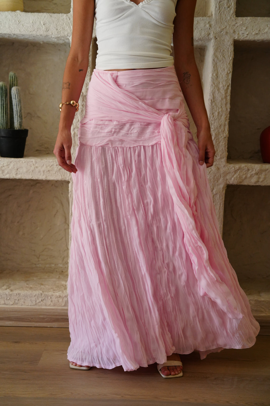 The Drape Skirt - Baby Pink