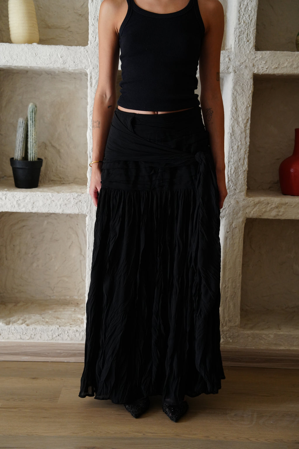 The Drape Skirt - Black