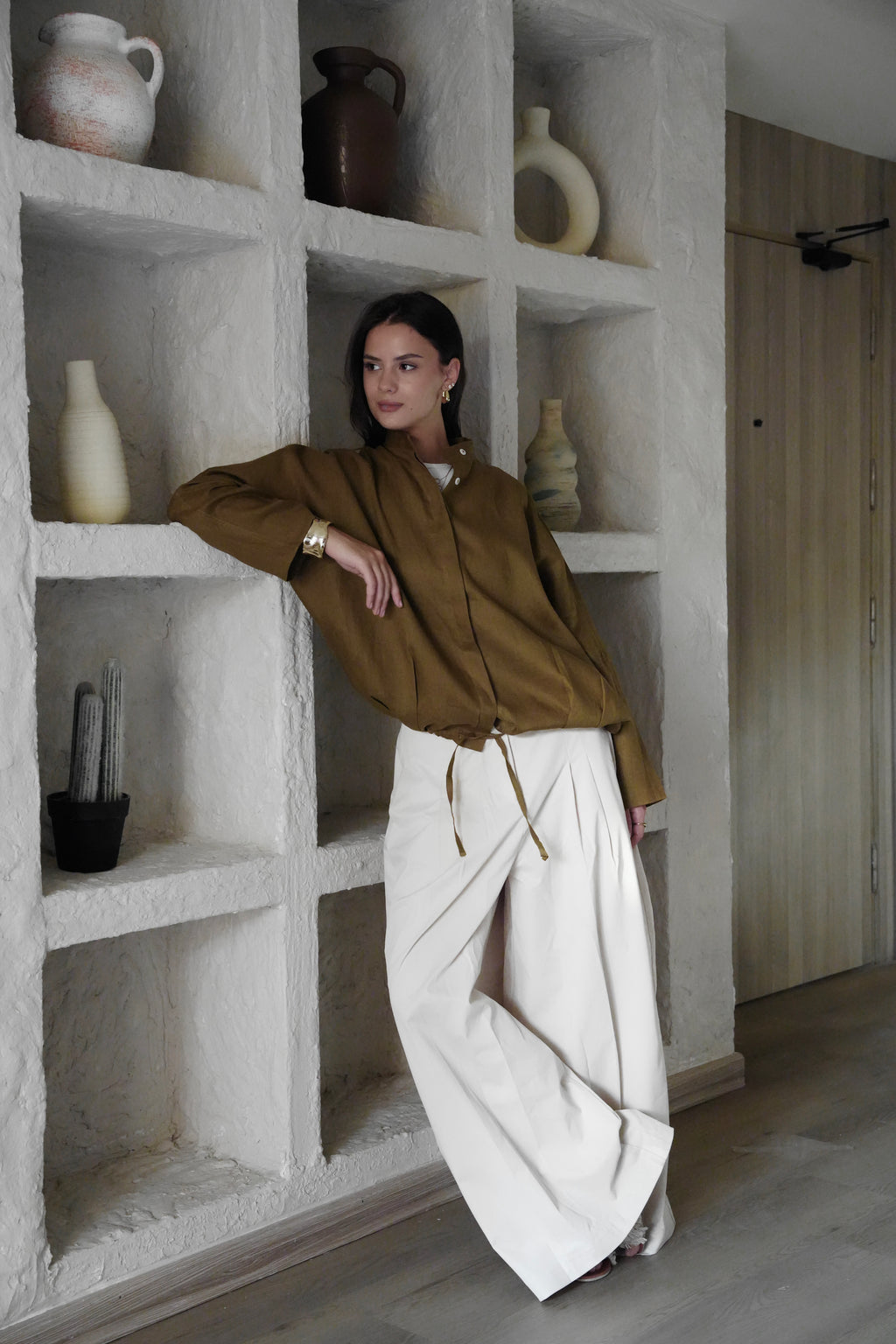 The Linen Edit Shirt - Curry