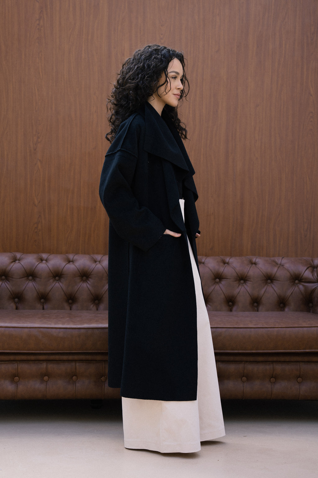 Amèlie Wool Coat - Black