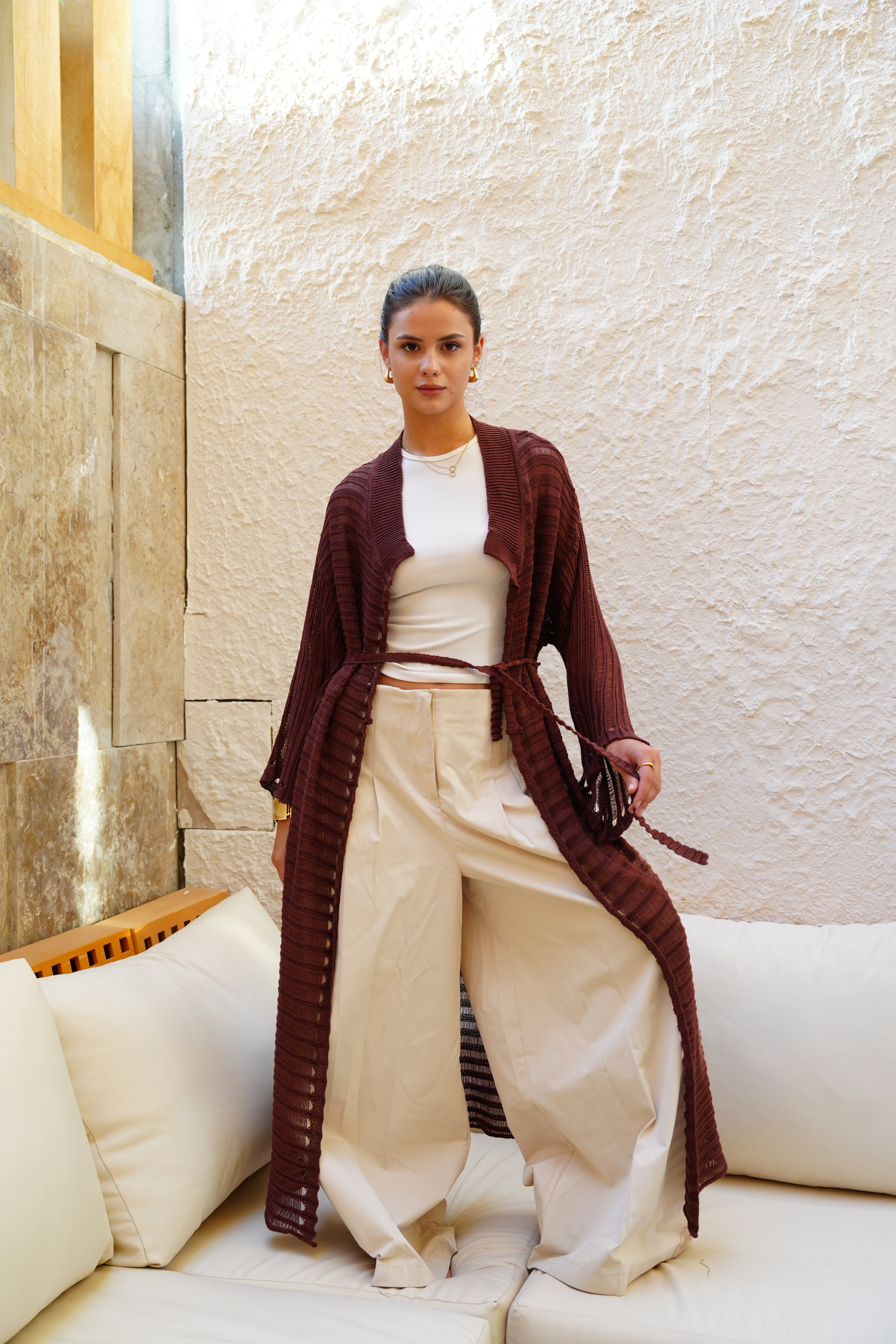 Seaside Cardigan - Clay Brown