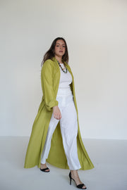 Pleats Bloom Kimono - Lime