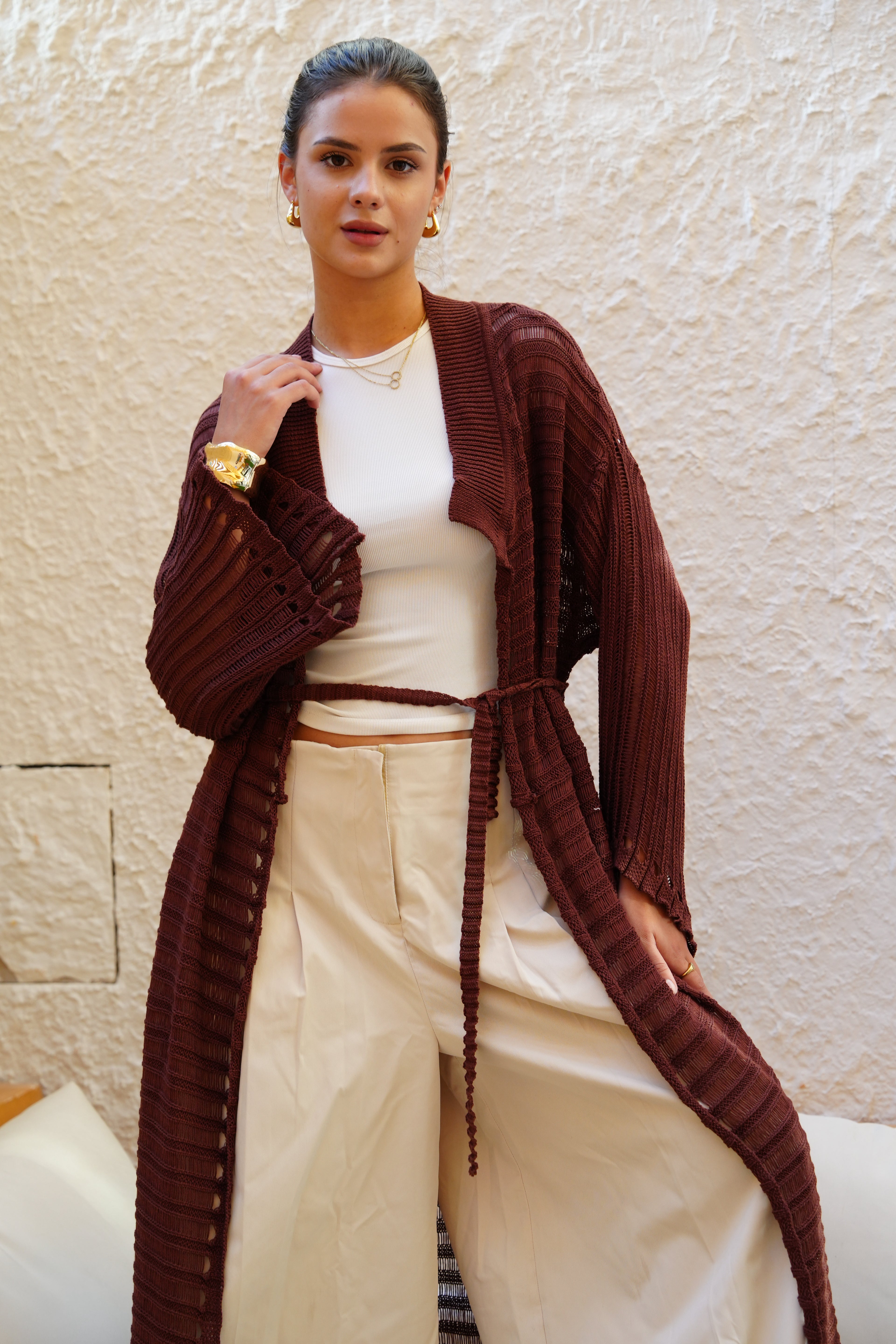 Seaside Cardigan - Clay Brown