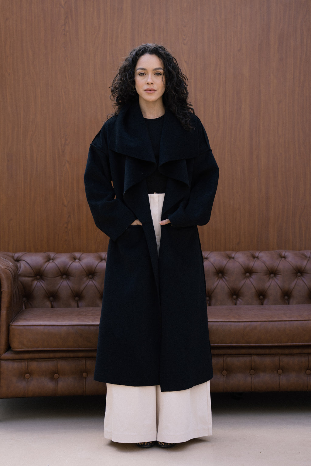 Amèlie Wool Coat - Black
