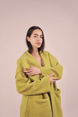 Eliana Fur Coat - Lime