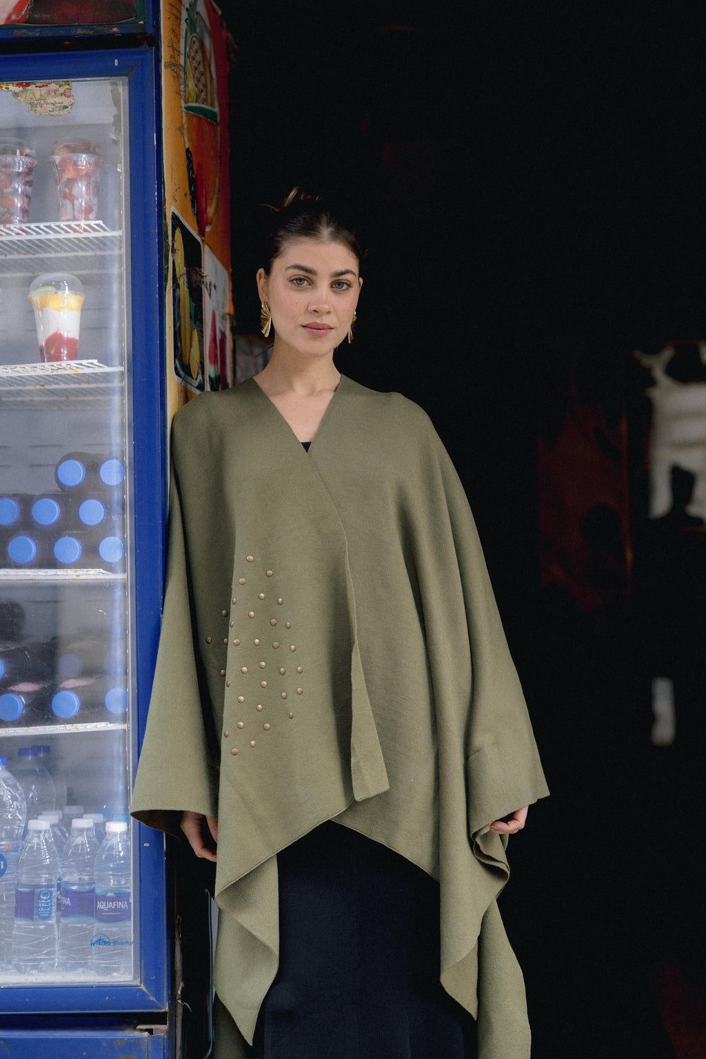 Luna Poncho - Olive