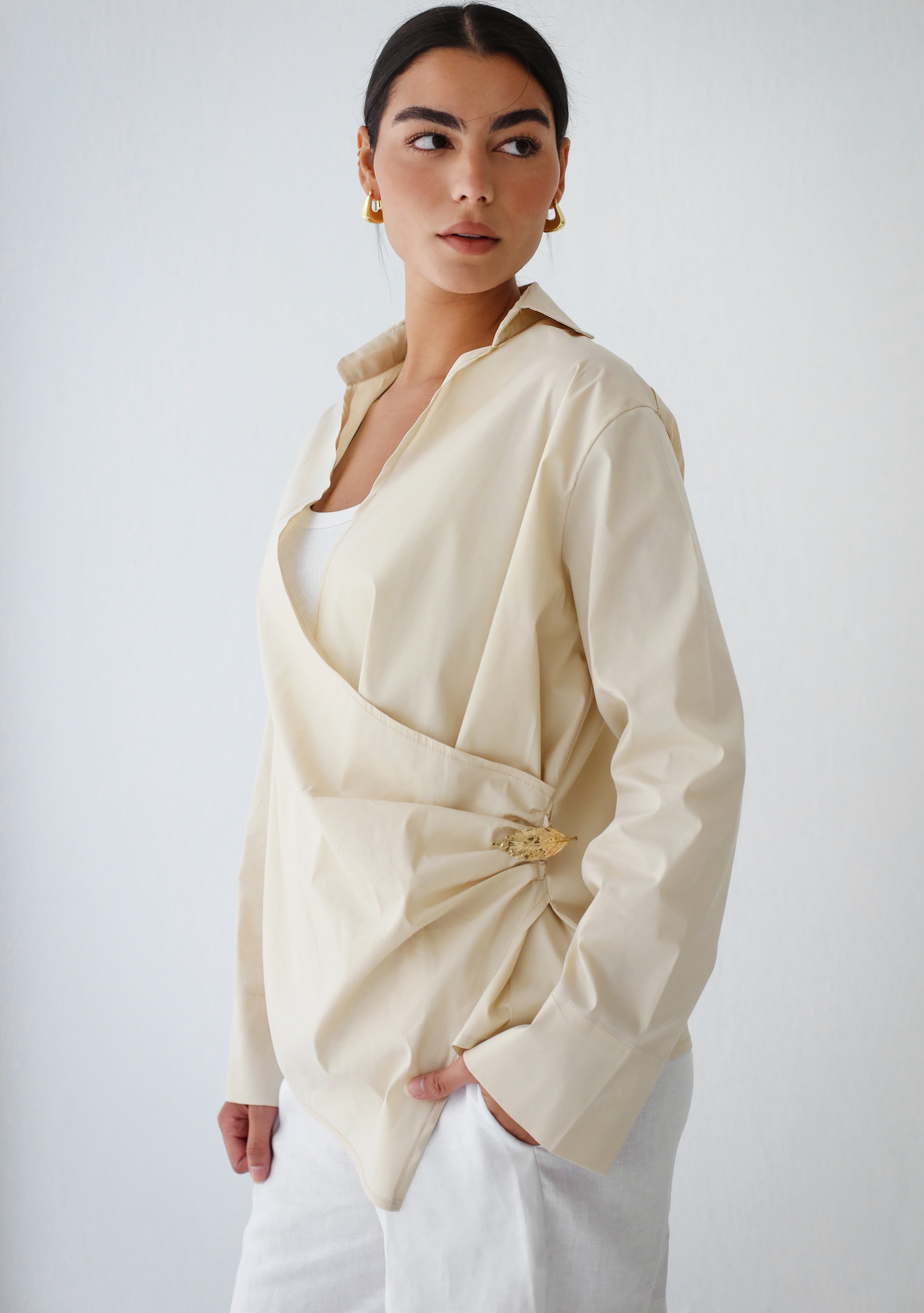 Feuille d’Or Top - Warm Ivory (without metal accessory)
