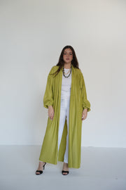 Pleats Bloom Kimono - Lime