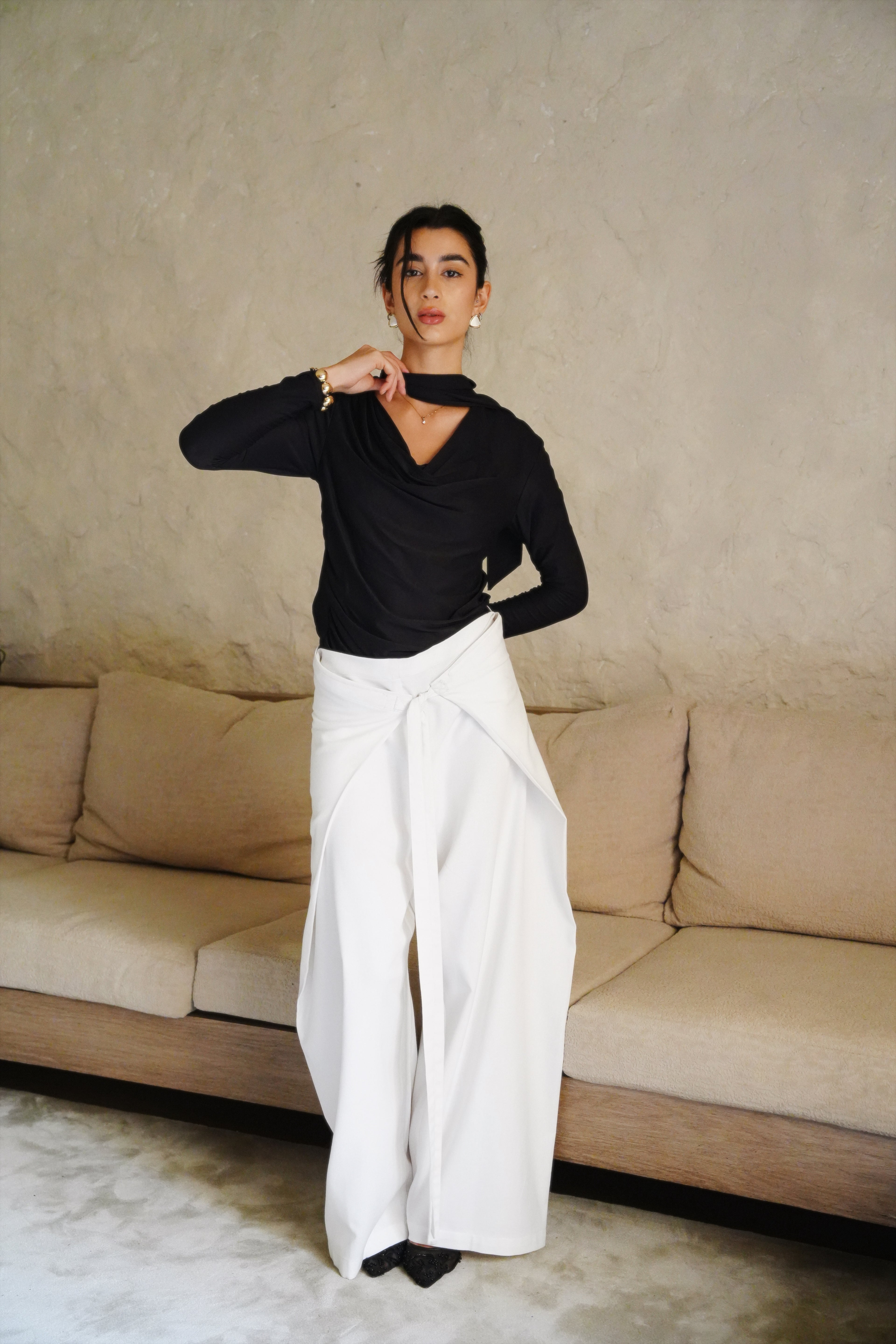 Tie-Up Pants - Off White
