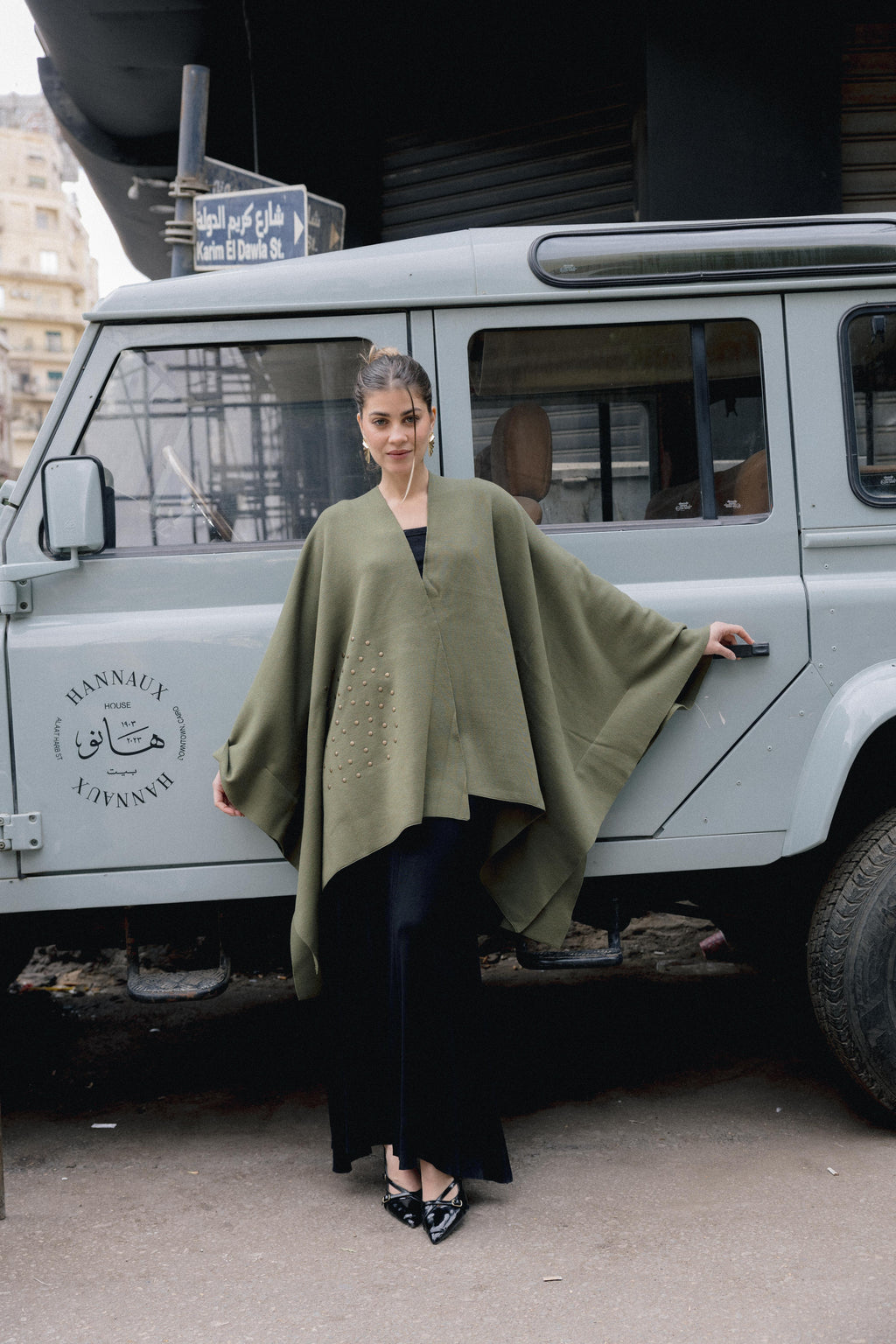 Luna Poncho - Olive