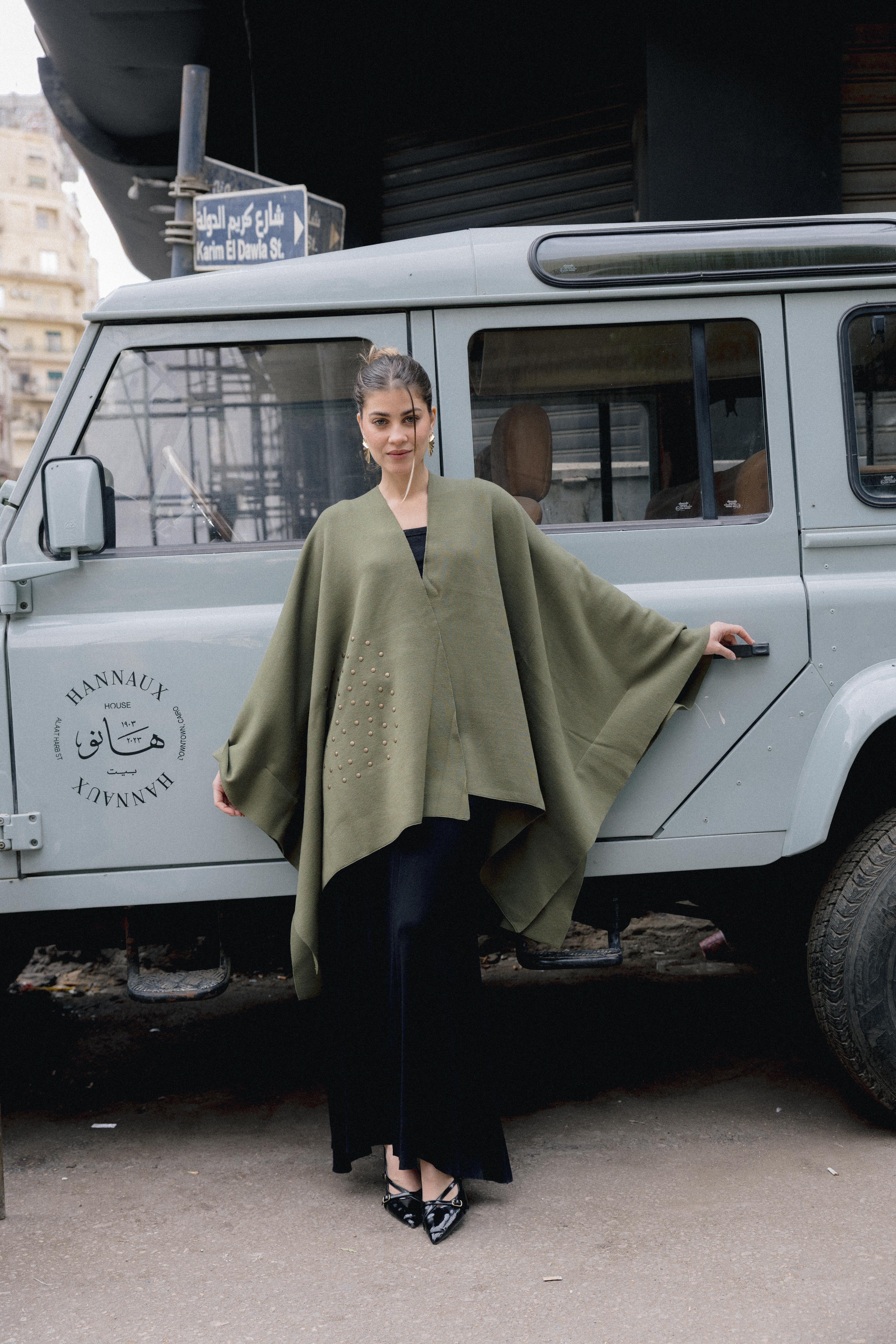 Luna Poncho - Olive