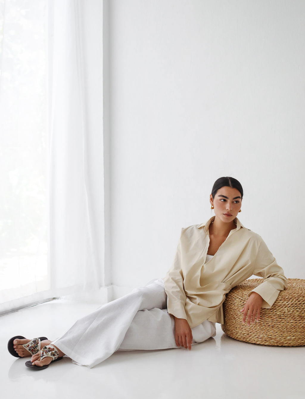 Feuille d’Or Top - Warm Ivory (without metal accessory)