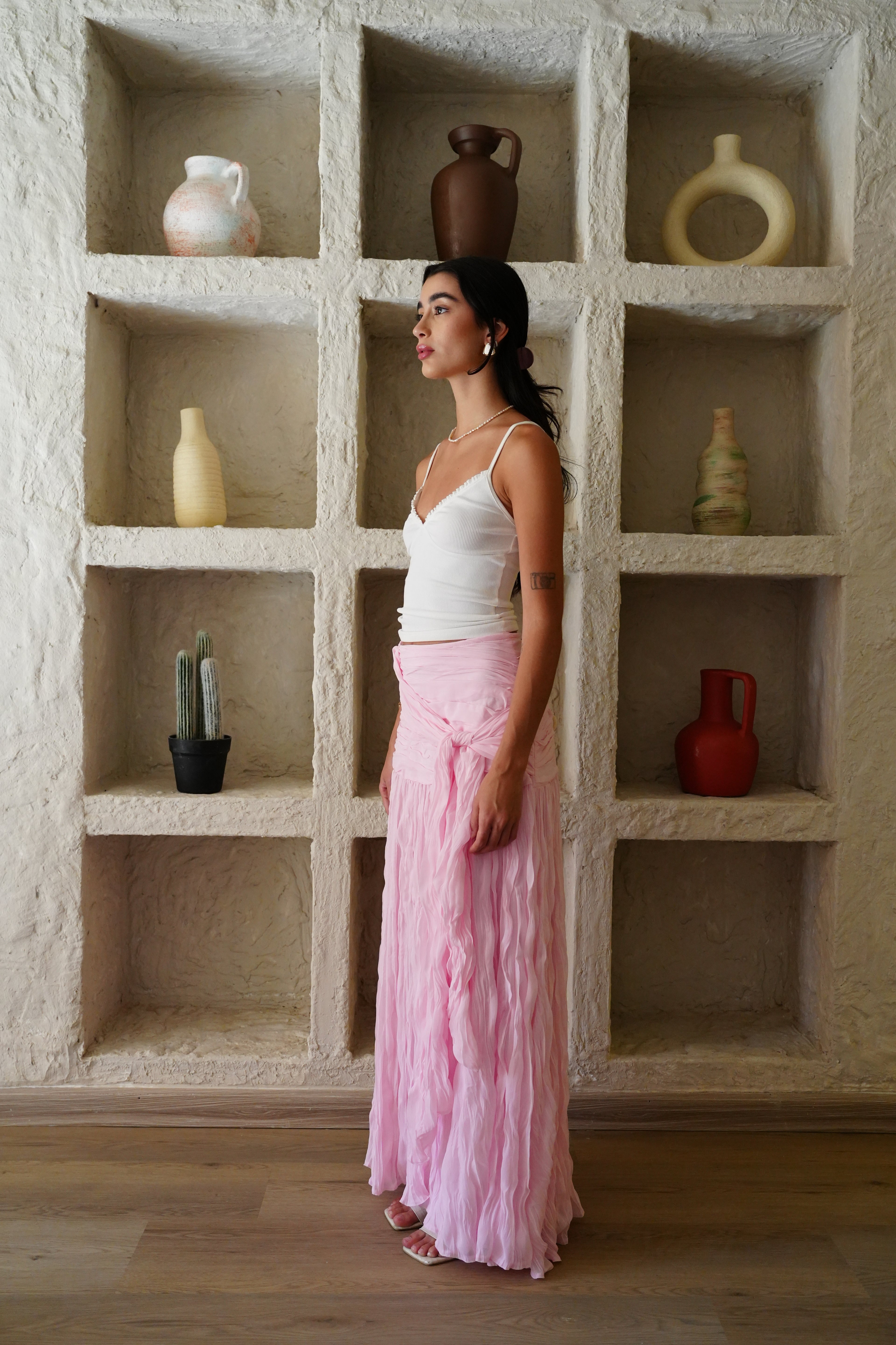 The Drape Skirt - Baby Pink