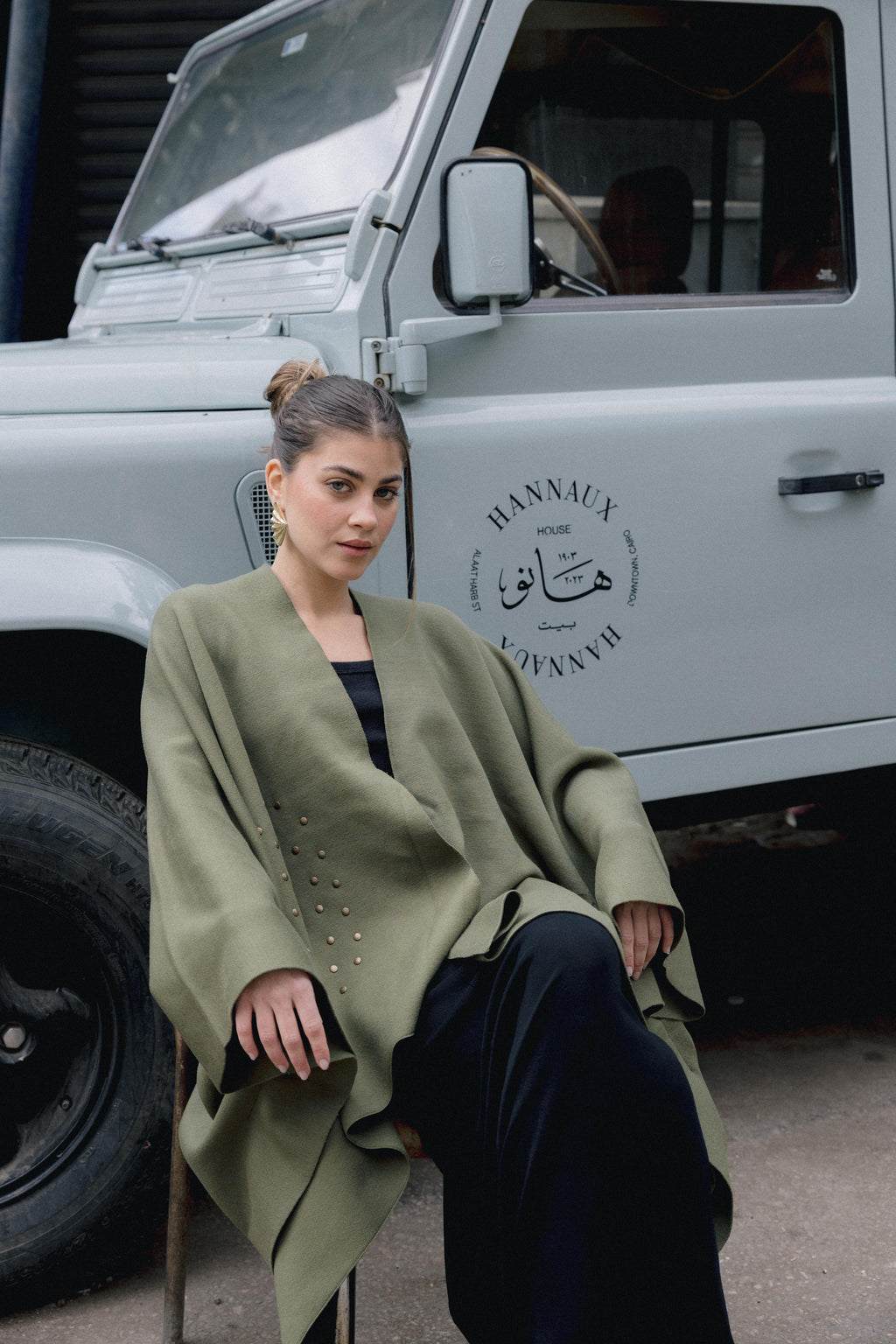 Luna Poncho - Olive