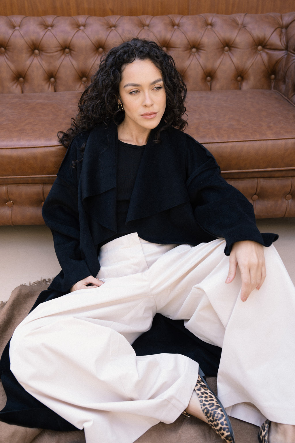 Amèlie Wool Coat - Black