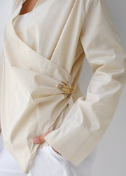 Feuille d’Or Top - Warm Ivory