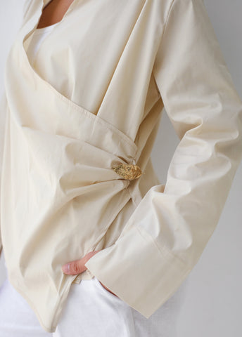 Feuille d’Or Top - Warm Ivory